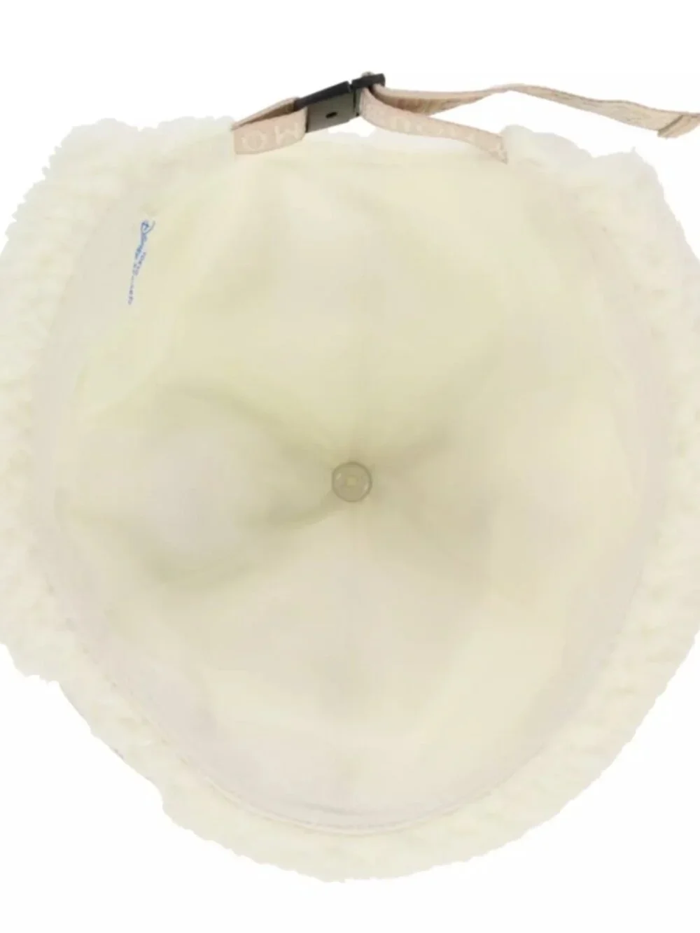 Tokyo Disney Resort Mickey Fluffy White Ear Cap Hat 58cm Japan NWT
